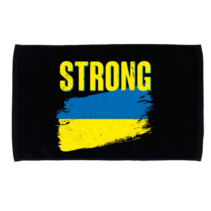 Ukraine Strong Stand With Ukraine Flag Microfiber Hand Towel