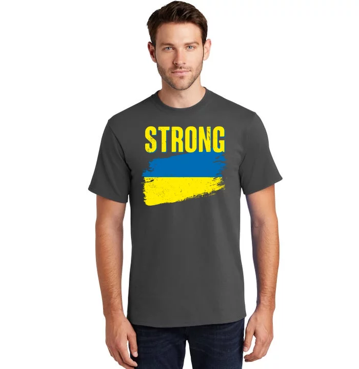 Ukraine Strong Stand With Ukraine Flag Tall T-Shirt