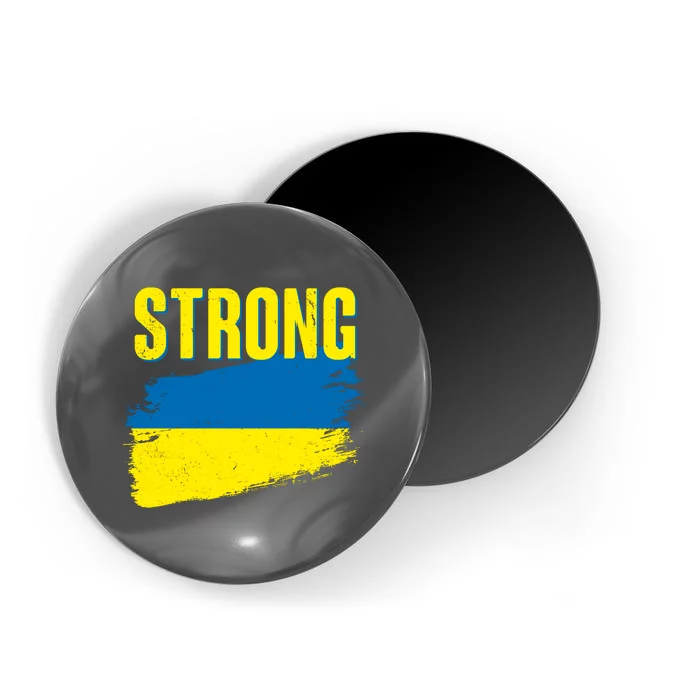 Ukraine Strong Stand With Ukraine Flag Magnet