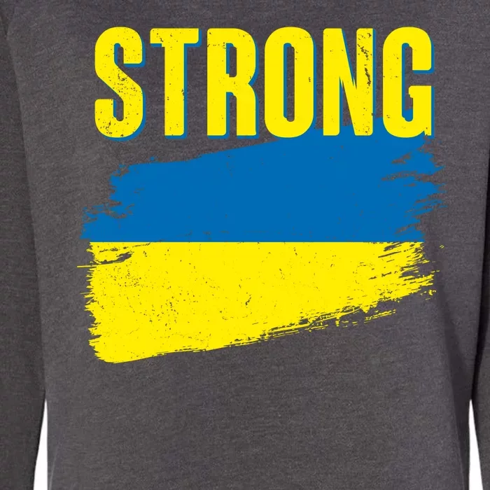 Ukraine Strong Stand With Ukraine Flag Womens California Wash Sweatshirt