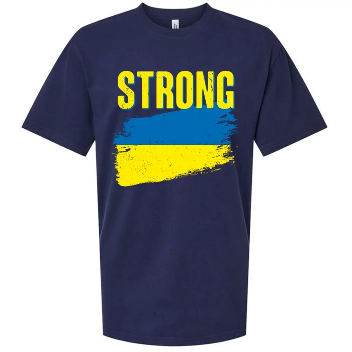 Ukraine Strong Stand With Ukraine Flag Sueded Cloud Jersey T-Shirt