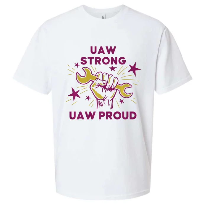 UAW Strong Solidarity UAW Proud Union UAW Laborer Worker Sueded Cloud Jersey T-Shirt