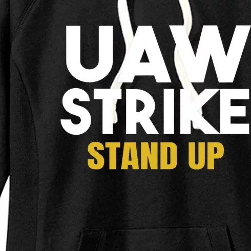 Uaw Strike Stand Up United Auto Workers Union Uaw Strong Red Women's Fleece Hoodie