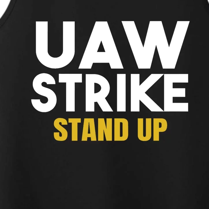 Uaw Strike Stand Up United Auto Workers Union Uaw Strong Red Performance Tank