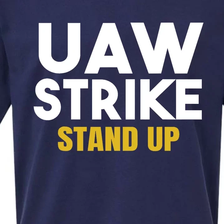 Uaw Strike Stand Up United Auto Workers Union Uaw Strong Red Sueded Cloud Jersey T-Shirt