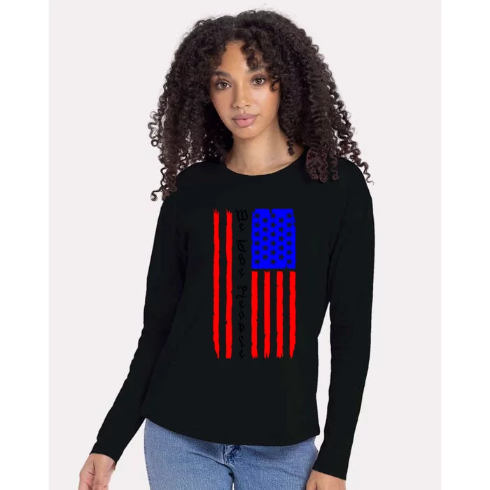 Unity Stars Stripes Womens Cotton Relaxed Long Sleeve T-Shirt