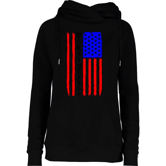 Unity Stars Stripes Womens Funnel Neck Pullover Hood