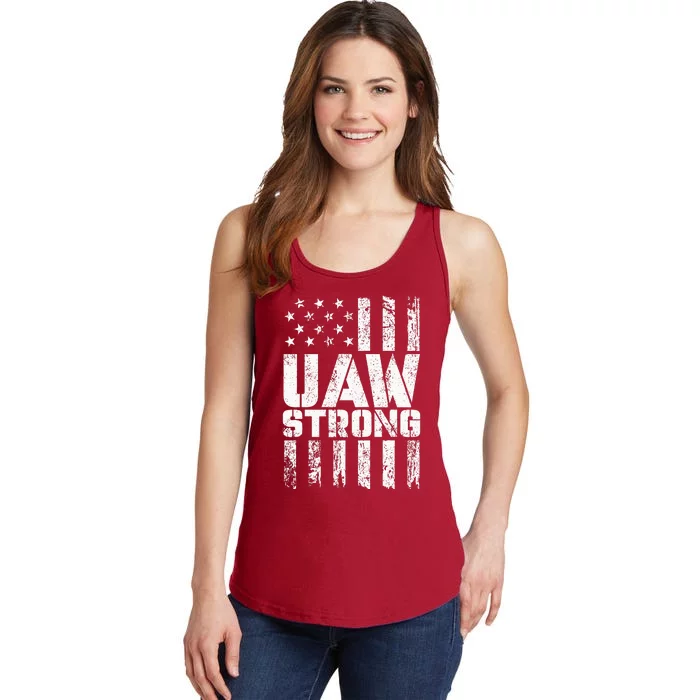 UAW Strong Solidarity UAW Proud Union UAW Laborer Worker Ladies Essential Tank