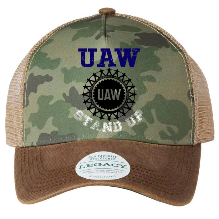 Uaw Strike Stand Up United Auto Workers Union Uaw Red Trending Legacy Tie Dye Trucker Hat