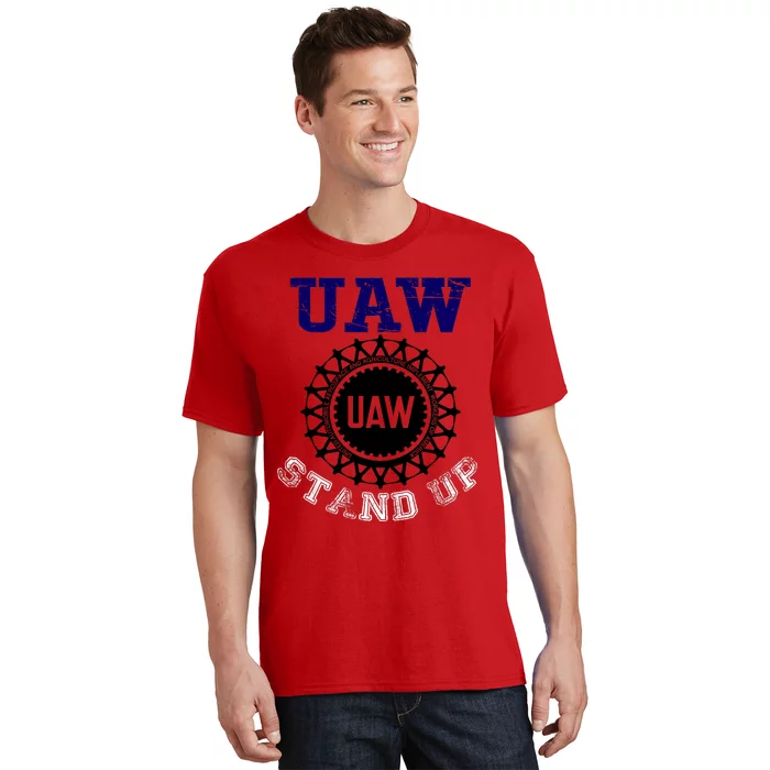 Uaw Strike Stand Up United Auto Workers Union Uaw Red Trending T-Shirt