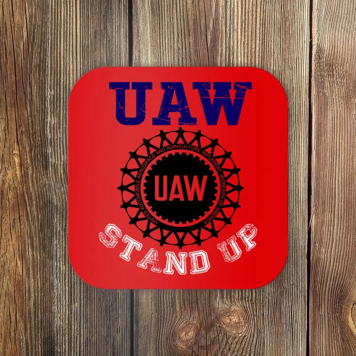 Uaw Strike Stand Up United Auto Workers Union Uaw Red Trending Coaster