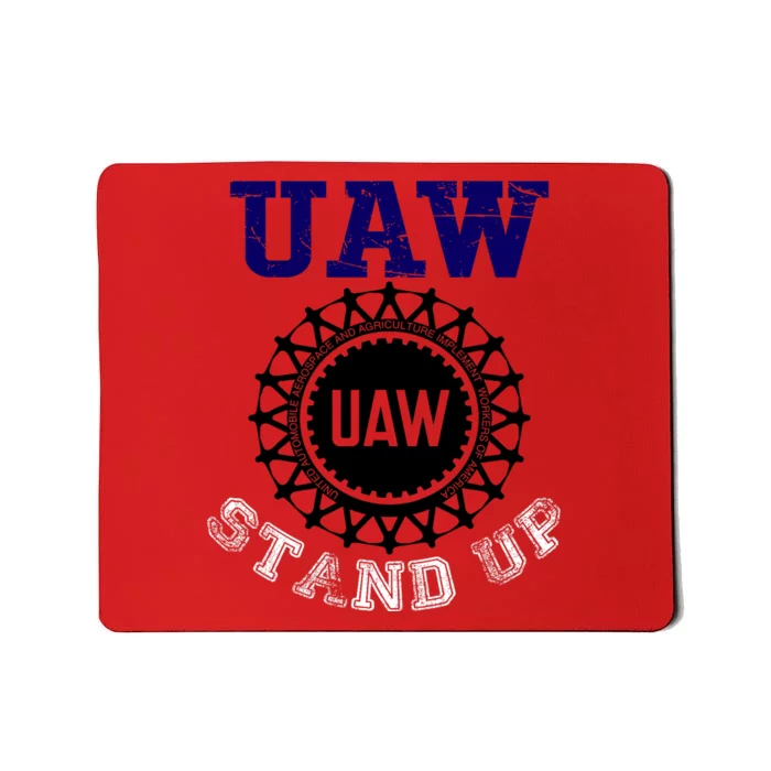 Uaw Strike Stand Up United Auto Workers Union Uaw Red Trending Mousepad