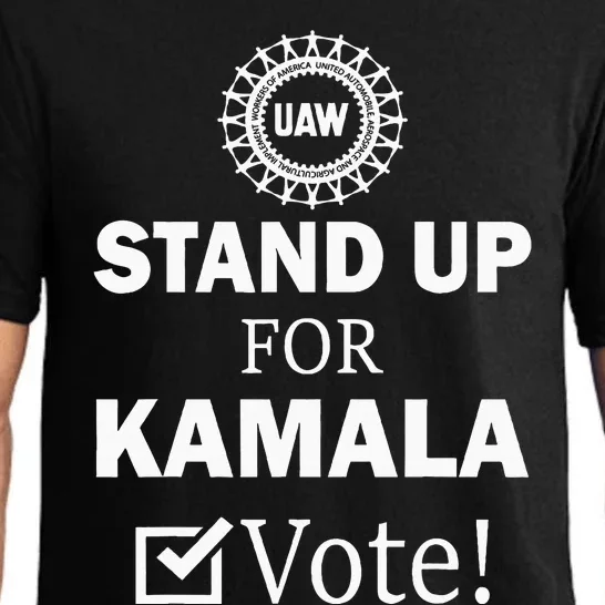 Uaw Strike Stand Up For Kamala Vote Uaw Red Pajama Set