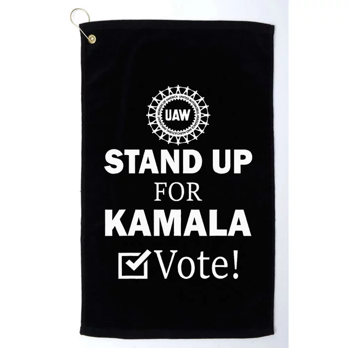 Uaw Strike Stand Up For Kamala Vote Uaw Red Platinum Collection Golf Towel