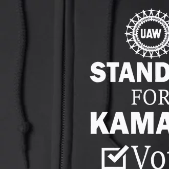 Uaw Strike Stand Up For Kamala Vote Uaw Red Full Zip Hoodie