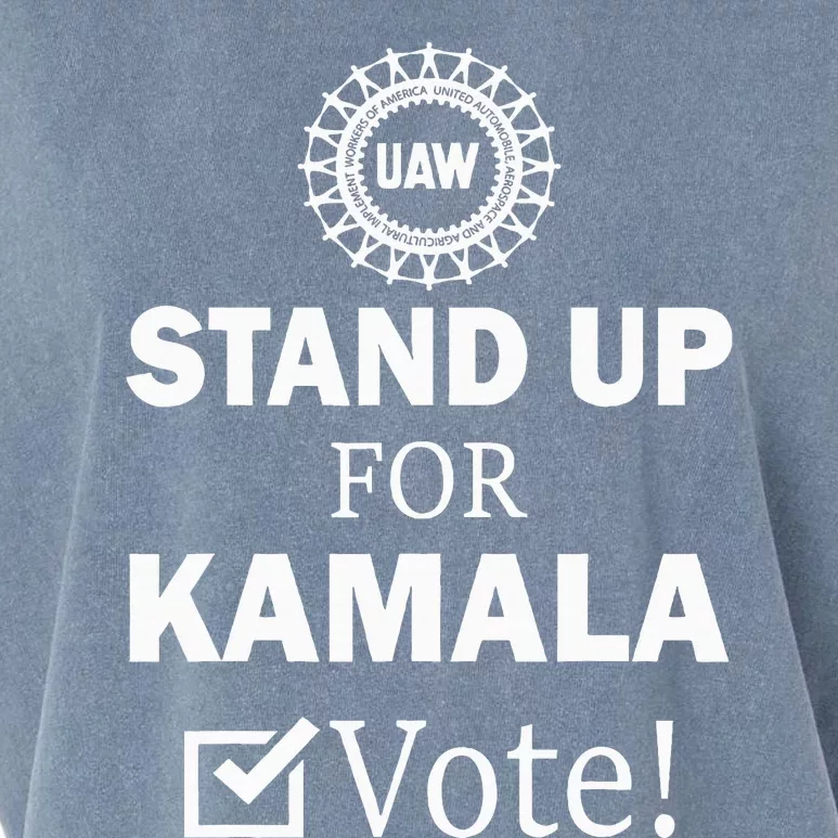 Uaw Strike Stand Up For Kamala Vote Uaw Red Garment-Dyed Women's Muscle Tee