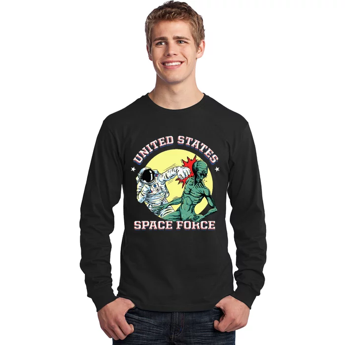 United States Space Force Funny Space Lover & Ufo Alien Long Sleeve Shirt