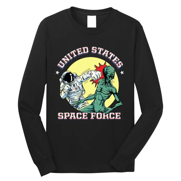 United States Space Force Funny Space Lover & Ufo Alien Long Sleeve Shirt