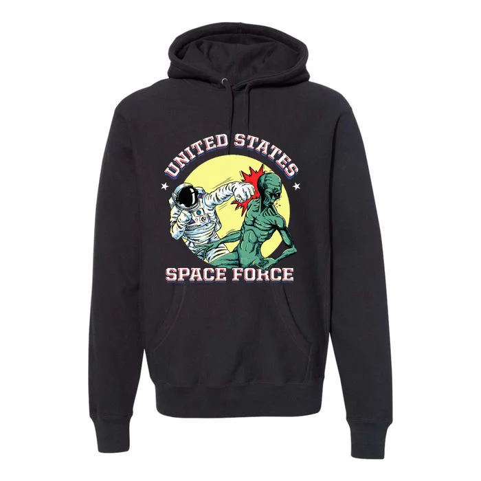 United States Space Force Funny Space Lover & Ufo Alien Premium Hoodie