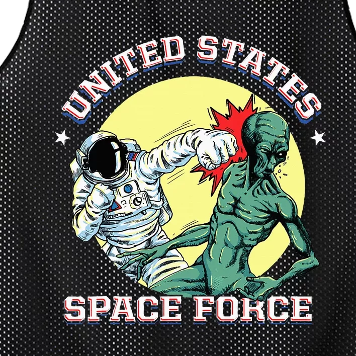 United States Space Force Funny Space Lover & Ufo Alien Mesh Reversible Basketball Jersey Tank