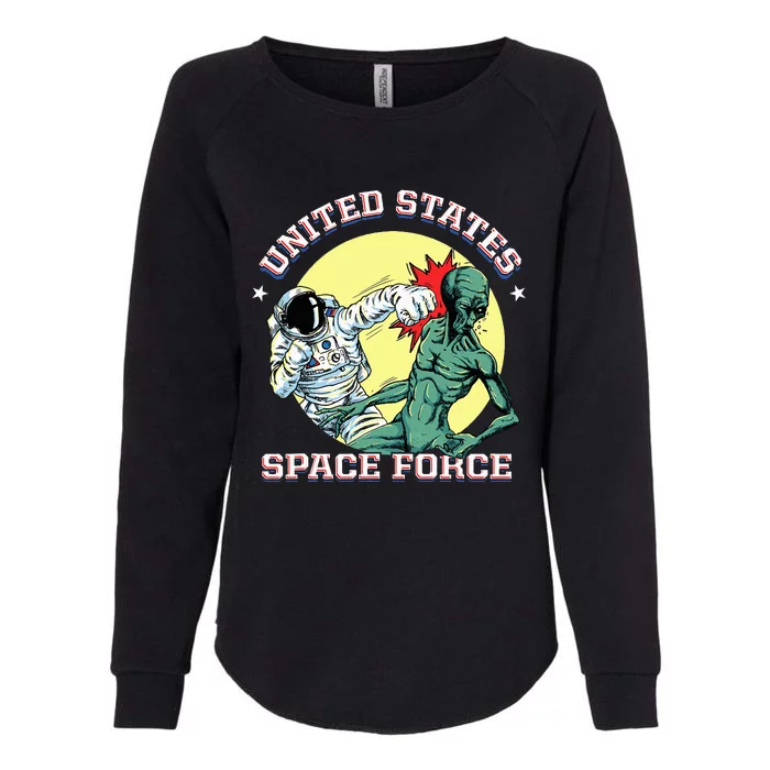 United States Space Force Funny Space Lover & Ufo Alien Womens California Wash Sweatshirt