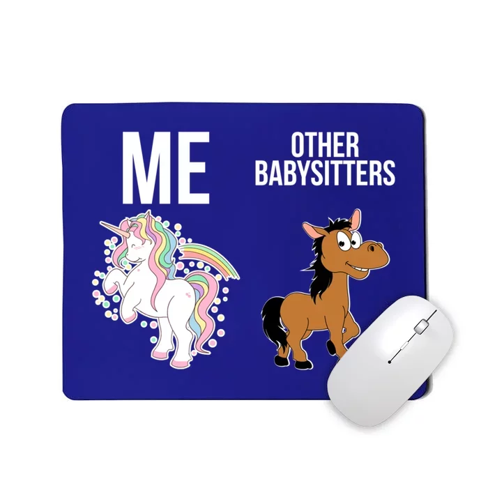 Unicorn Sitter Sitting Sitters Meaningful Gift Mousepad