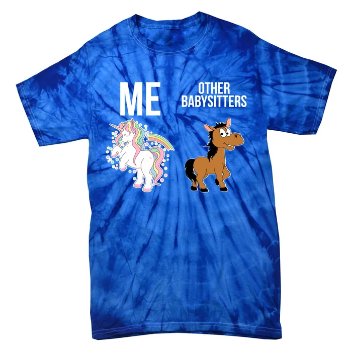 Unicorn Sitter Sitting Sitters Gift Tie-Dye T-Shirt