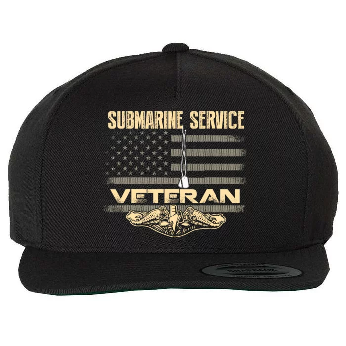 Us Submarine Service Veteran For Veteran Submariner Wool Snapback Cap