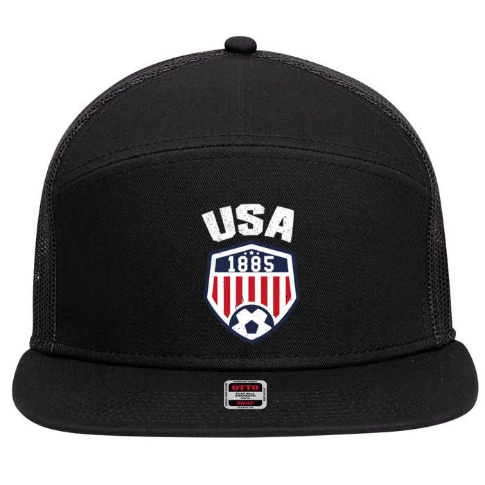 USA Soccer Shirt 1885 American Soccer USA Jersey Fan 7 Panel Mesh Trucker Snapback Hat