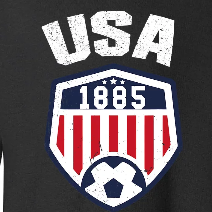 USA Soccer Shirt 1885 American Soccer USA Jersey Fan Toddler Sweatshirt