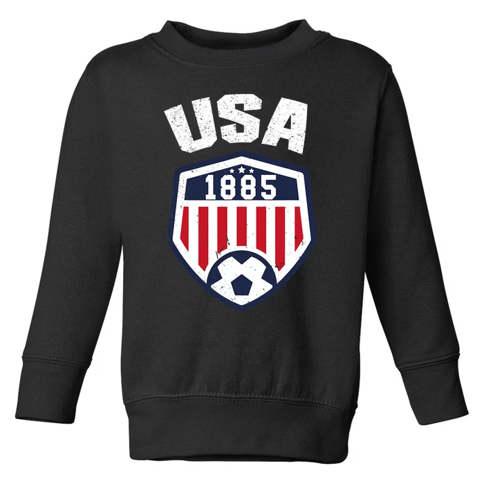 USA Soccer Shirt 1885 American Soccer USA Jersey Fan Toddler Sweatshirt