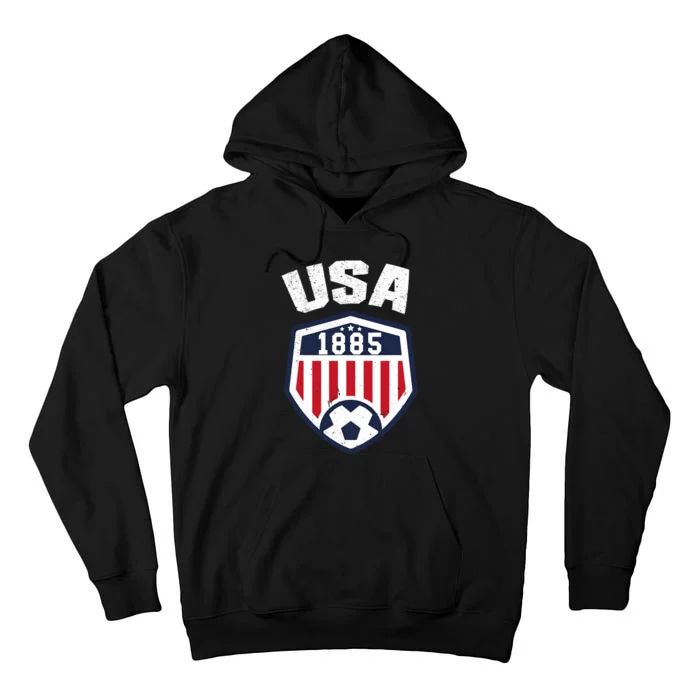 USA Soccer Shirt 1885 American Soccer USA Jersey Fan Tall Hoodie