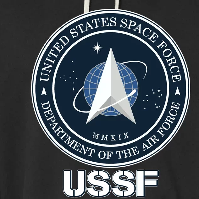 USSF Space Force Dept Of The Air Force Logo Garment-Dyed Fleece Hoodie