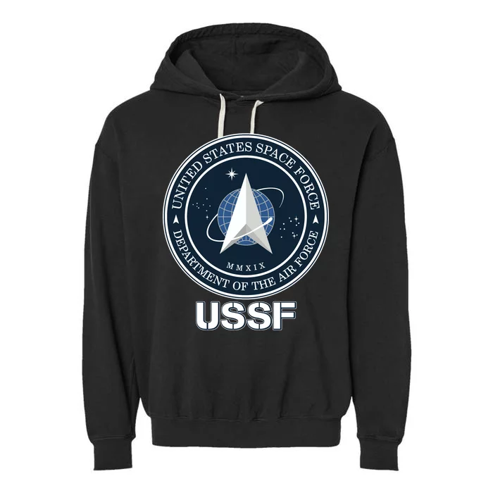 USSF Space Force Dept Of The Air Force Logo Garment-Dyed Fleece Hoodie