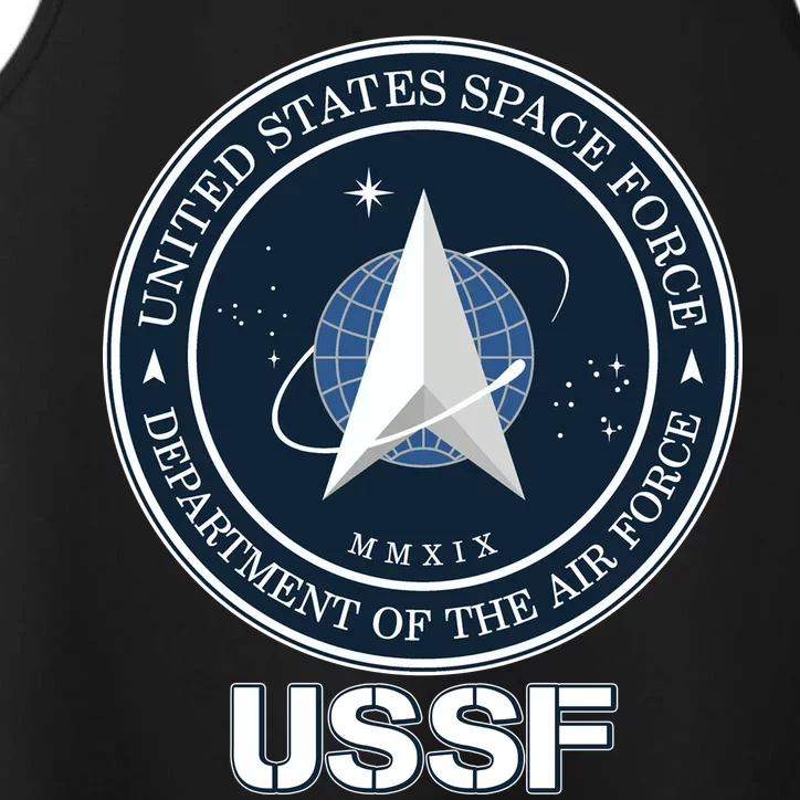 USSF Space Force Dept Of The Air Force Logo Performance Tank