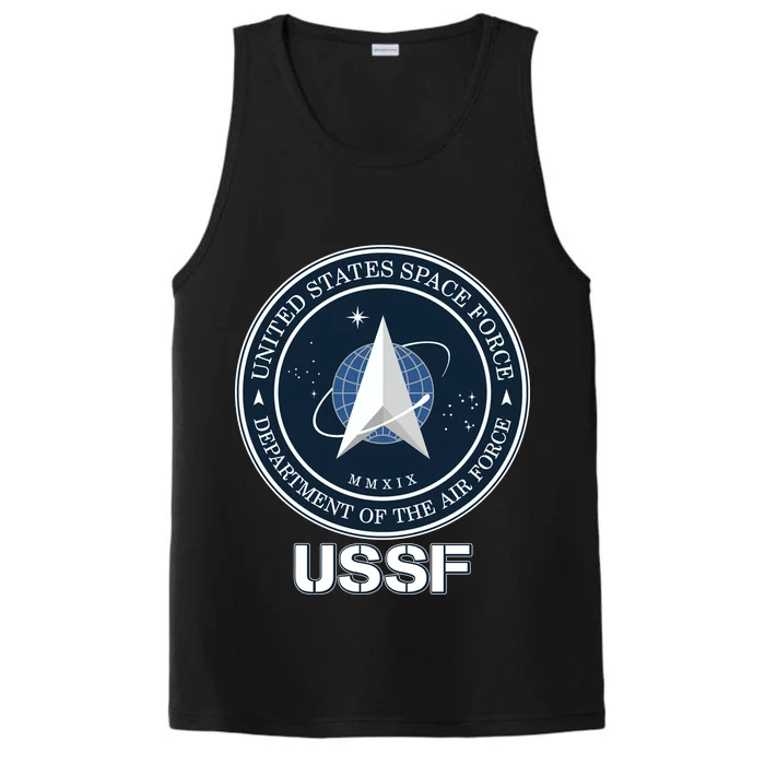 USSF Space Force Dept Of The Air Force Logo Performance Tank