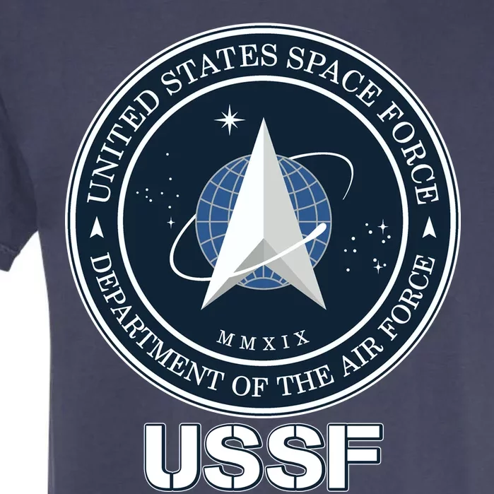 USSF Space Force Dept Of The Air Force Logo Garment-Dyed Heavyweight T-Shirt