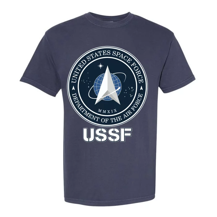 USSF Space Force Dept Of The Air Force Logo Garment-Dyed Heavyweight T-Shirt