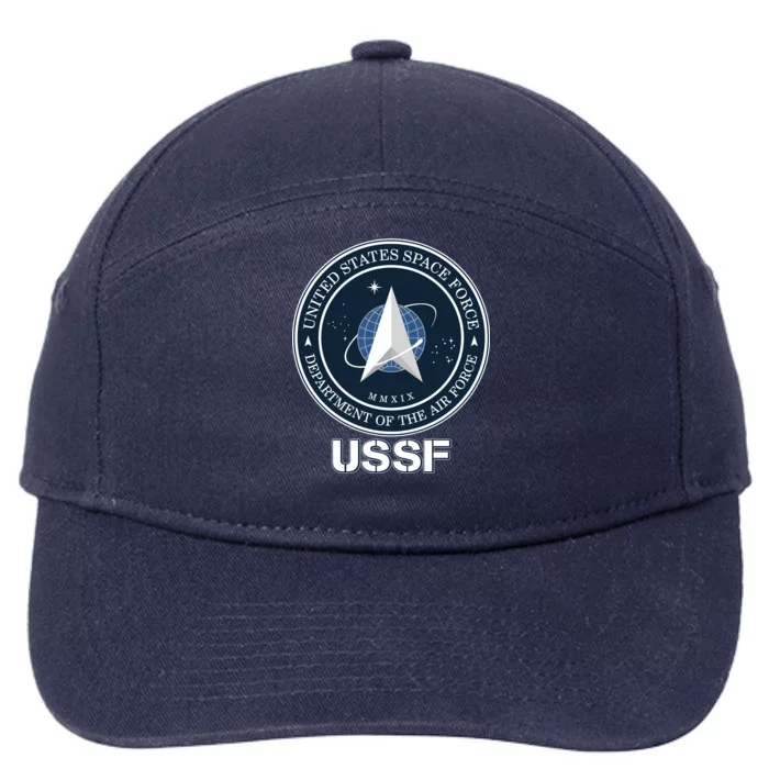 USSF Space Force Dept Of The Air Force Logo 7-Panel Snapback Hat