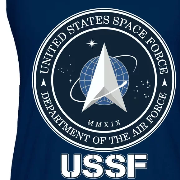 USSF Space Force Dept Of The Air Force Logo Ladies Essential Flowy Tank