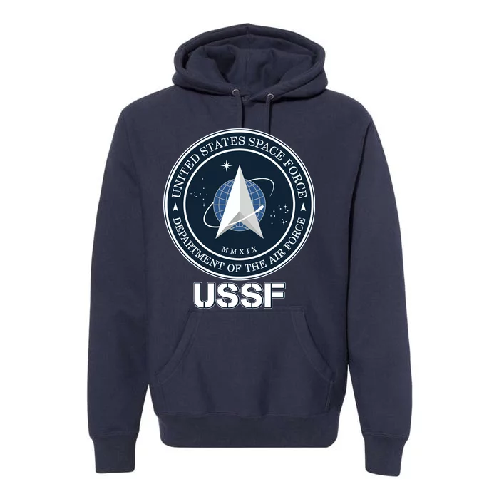 USSF Space Force Dept Of The Air Force Logo Premium Hoodie