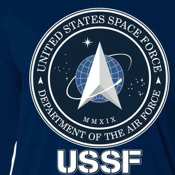 USSF Space Force Dept Of The Air Force Logo Cooling Performance Long Sleeve Crew