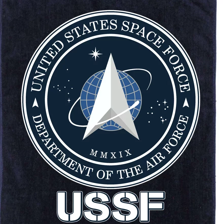 USSF Space Force Dept Of The Air Force Logo Platinum Collection Golf Towel