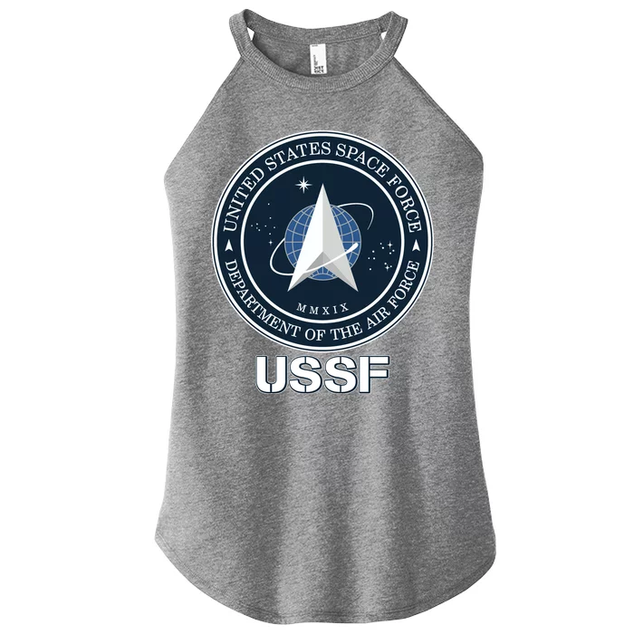 USSF Space Force Dept Of The Air Force Logo Women’s Perfect Tri Rocker Tank