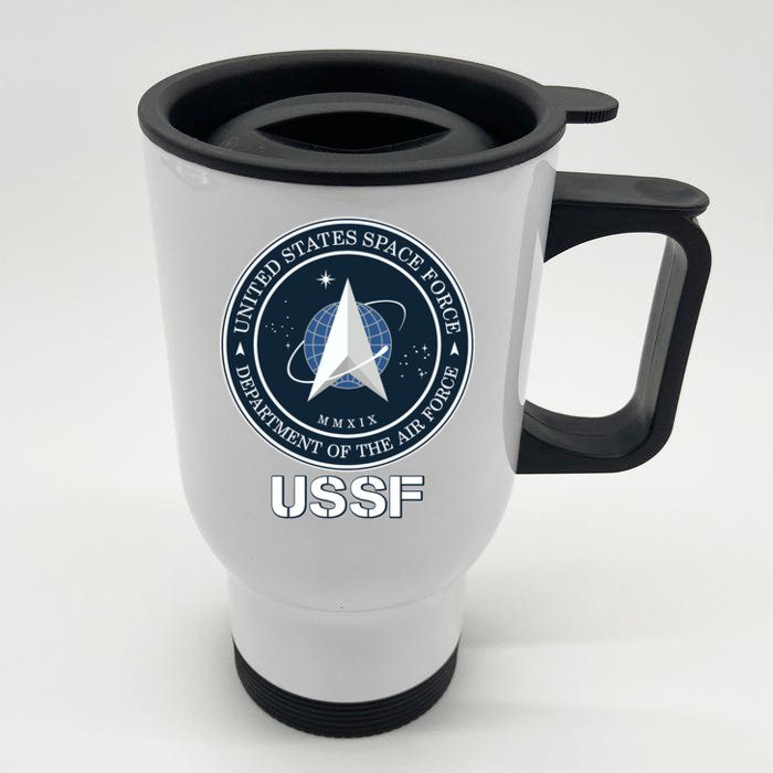 USSF Space Force Dept Of The Air Force Logo Front & Back Stainless Steel Travel Mug