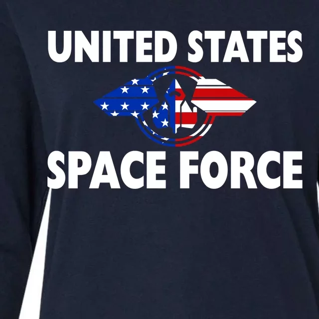 USSF United States Space Force Womens Cotton Relaxed Long Sleeve T-Shirt