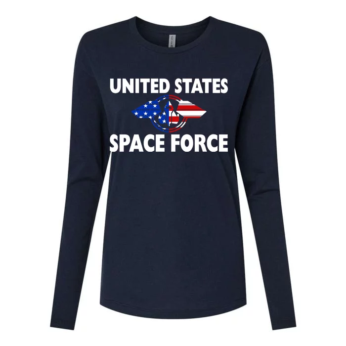 USSF United States Space Force Womens Cotton Relaxed Long Sleeve T-Shirt