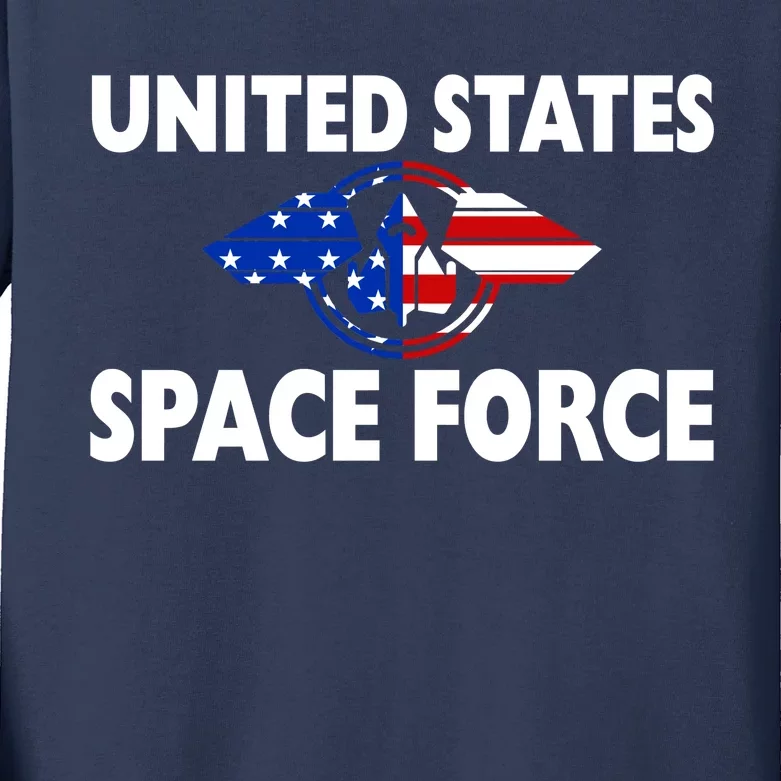 USSF United States Space Force Kids Long Sleeve Shirt