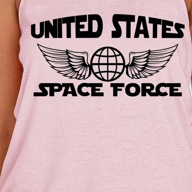 USSF United States Space Force Logo Women's Knotted Racerback Tank