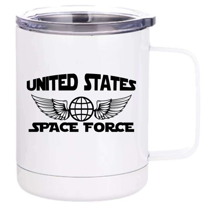 USSF United States Space Force Logo Front & Back 12oz Stainless Steel Tumbler Cup